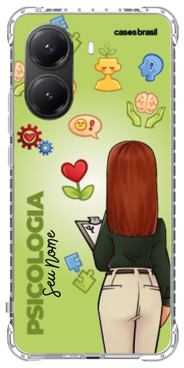 Capinha para celular Psicologia - Boneca Profissão Com Fundo