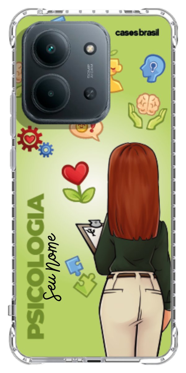 Capinha para celular Psicologia - Boneca Profissão Com Fundo