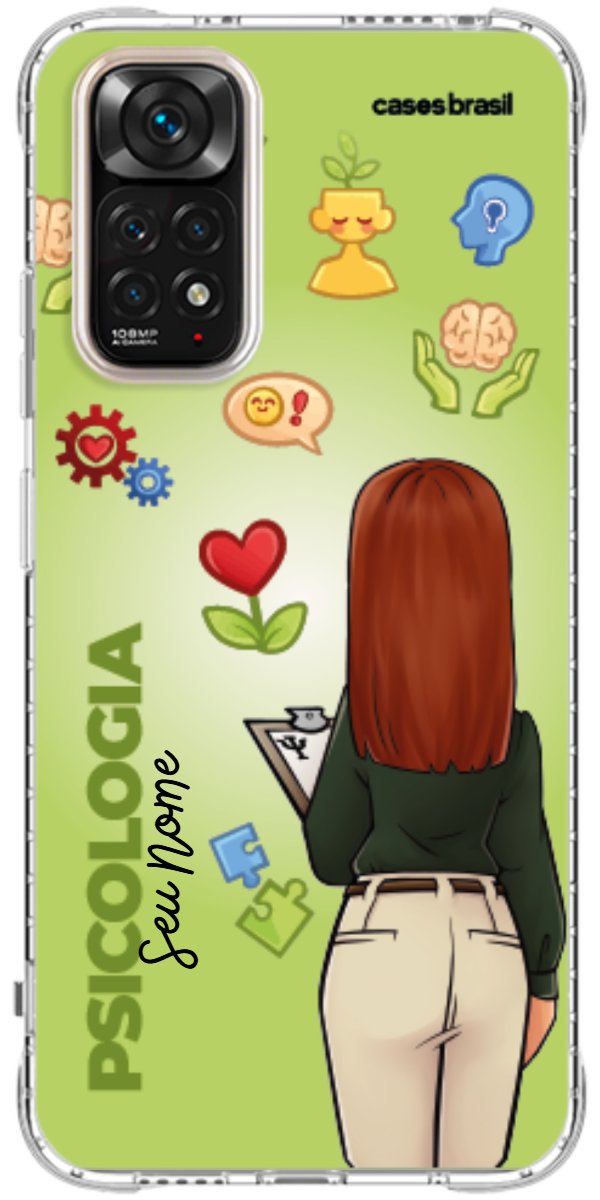 Capinha para celular Psicologia - Boneca Profissão Com Fundo