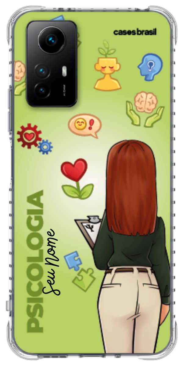 Capinha para celular Psicologia - Boneca Profissão Com Fundo