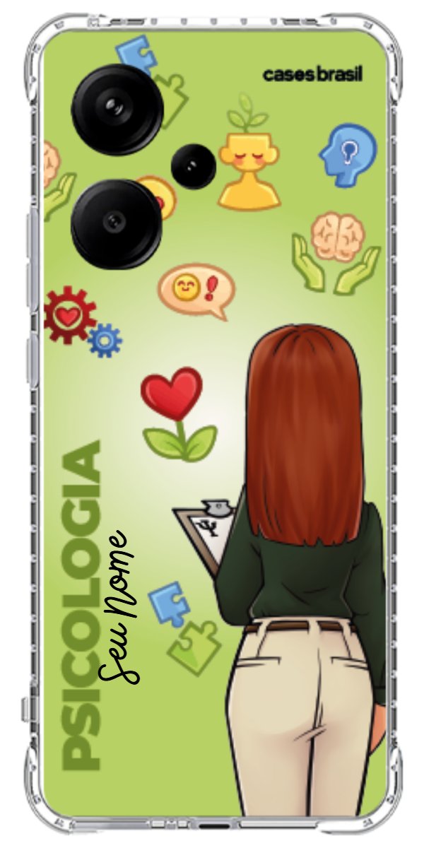 Capinha para celular Psicologia - Boneca Profissão Com Fundo