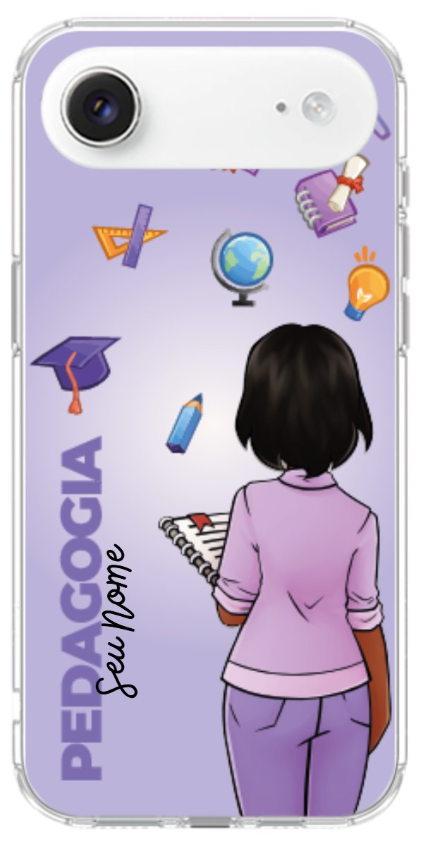Capinha para celular Pedagogia - Boneca Profissão Com Fundo
