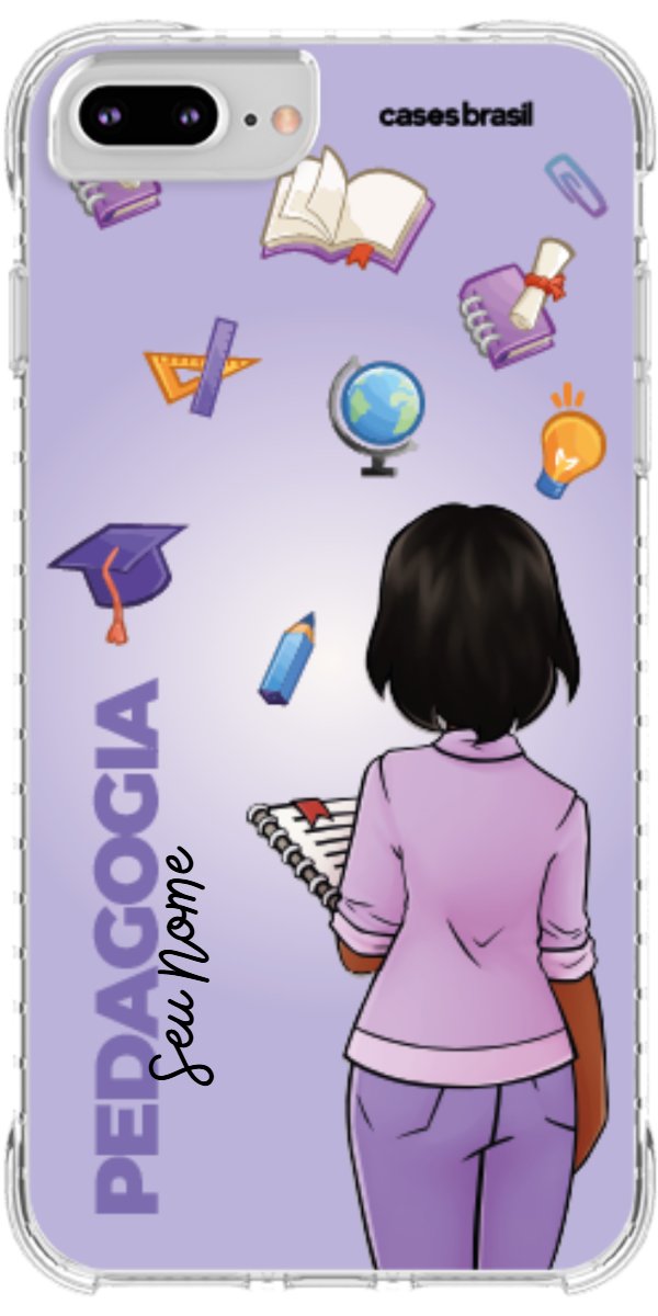 Capinha para celular Pedagogia - Boneca Profissão Com Fundo
