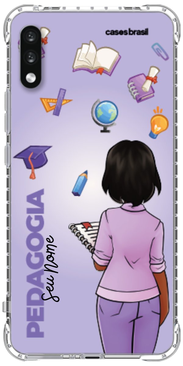 Capinha para celular Pedagogia - Boneca Profissão Com Fundo