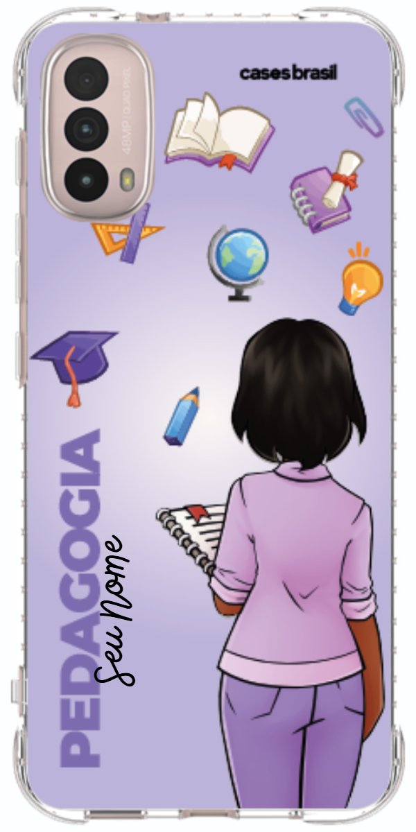Capinha para celular Pedagogia - Boneca Profissão Com Fundo
