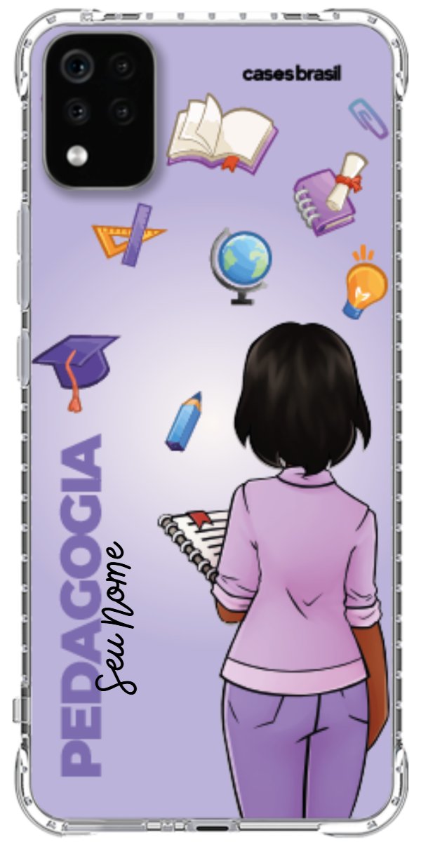 Capinha para celular Pedagogia - Boneca Profissão Com Fundo