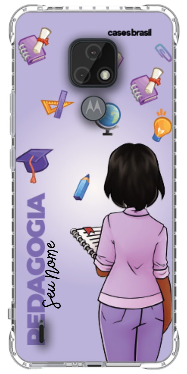 Capinha para celular Pedagogia - Boneca Profissão Com Fundo