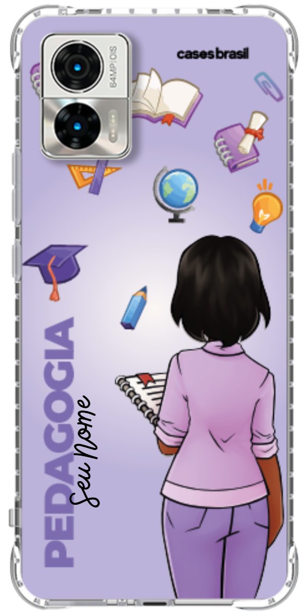 Capinha para celular Pedagogia - Boneca Profissão Com Fundo