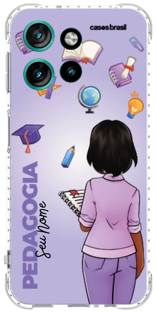 Capinha para celular Pedagogia - Boneca Profissão Com Fundo