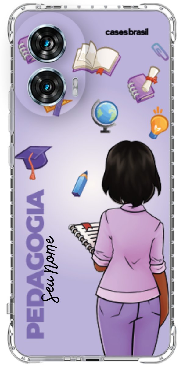 Capinha para celular Pedagogia - Boneca Profissão Com Fundo