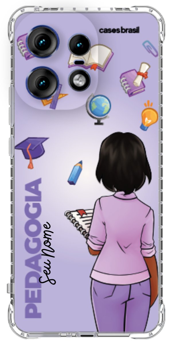 Capinha para celular Pedagogia - Boneca Profissão Com Fundo