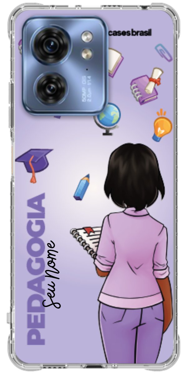 Capinha para celular Pedagogia - Boneca Profissão Com Fundo