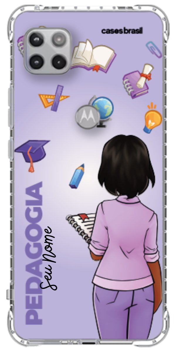 Capinha para celular Pedagogia - Boneca Profissão Com Fundo