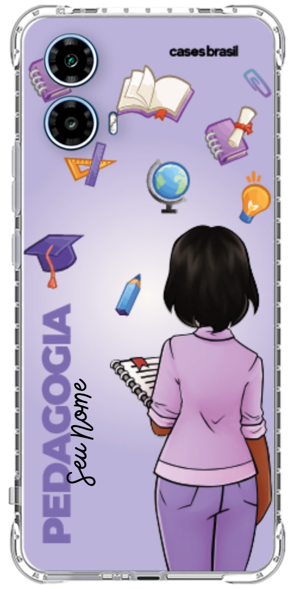 Capinha para celular Pedagogia - Boneca Profissão Com Fundo