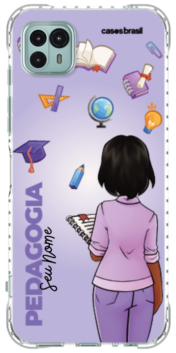 Capinha para celular Pedagogia - Boneca Profissão Com Fundo