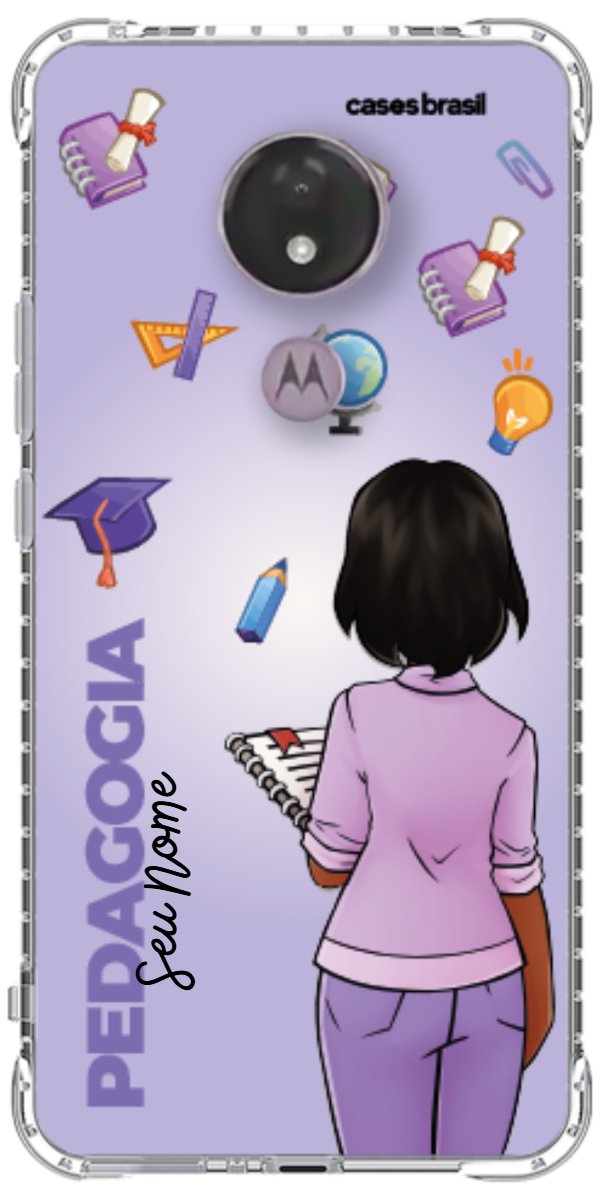 Capinha para celular Pedagogia - Boneca Profissão Com Fundo