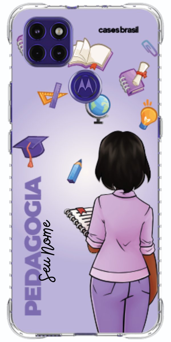 Capinha para celular Pedagogia - Boneca Profissão Com Fundo