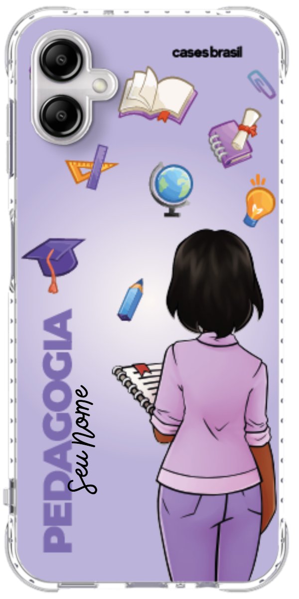 Capinha para celular Pedagogia - Boneca Profissão Com Fundo