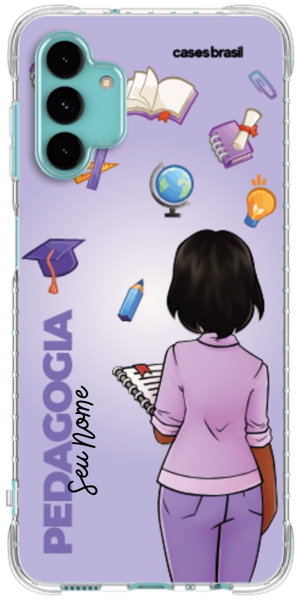Capinha para celular Pedagogia - Boneca Profissão Com Fundo