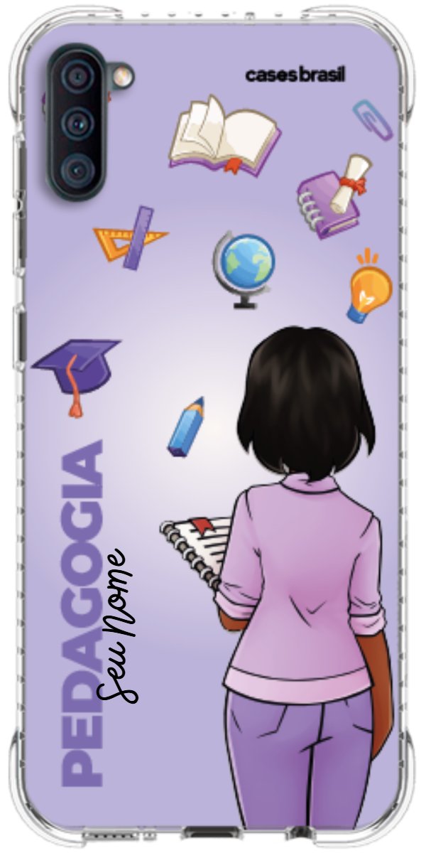 Capinha para celular Pedagogia - Boneca Profissão Com Fundo
