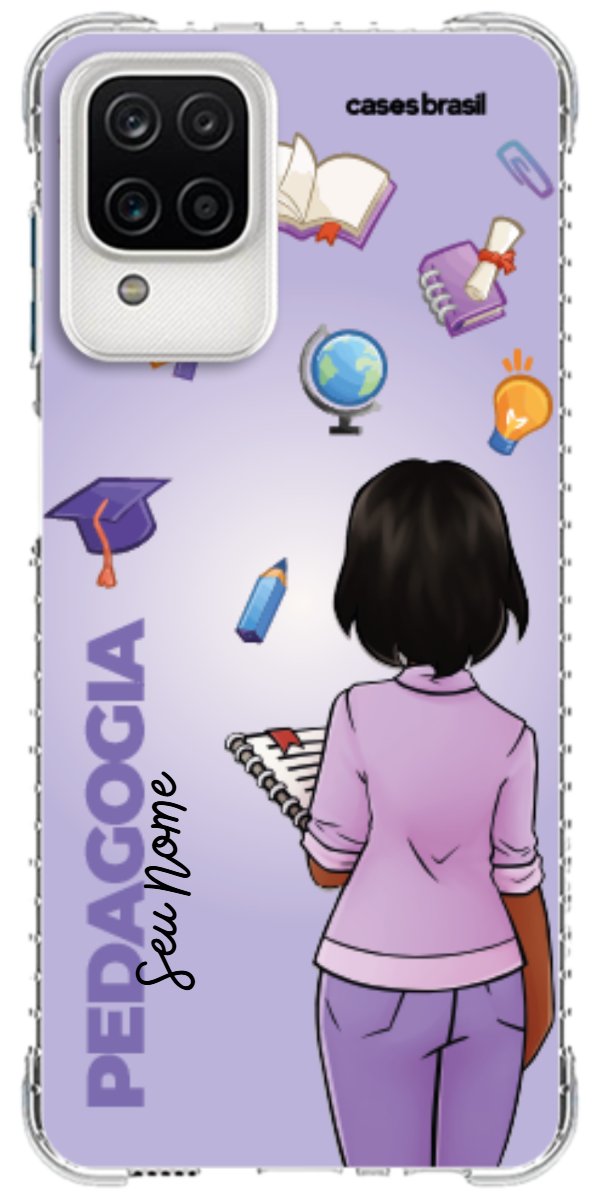 Capinha para celular Pedagogia - Boneca Profissão Com Fundo