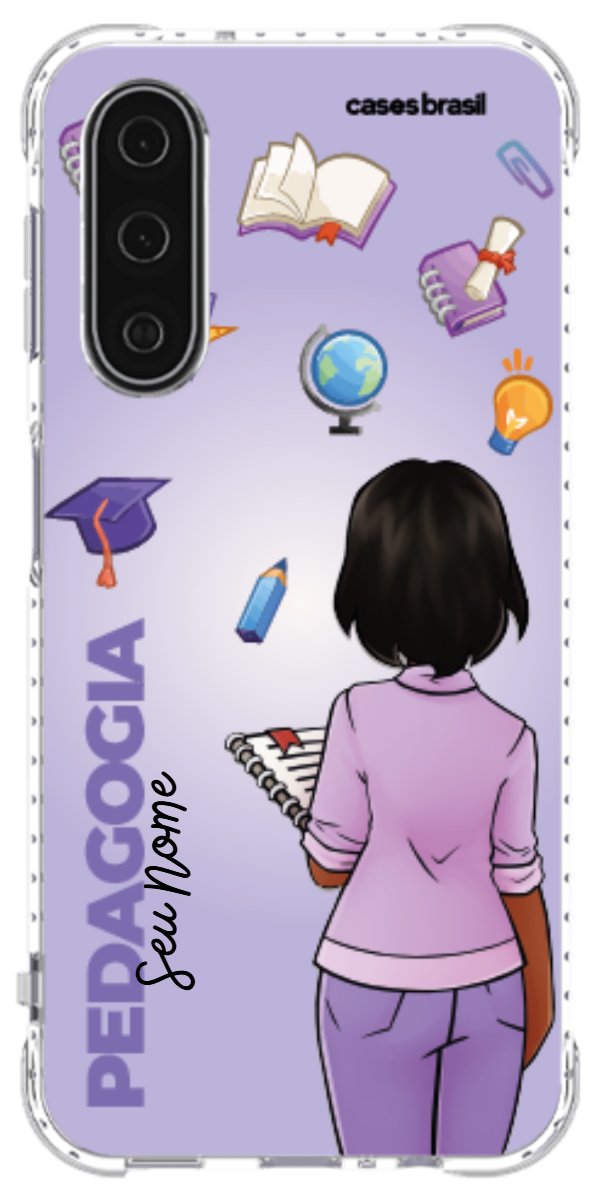 Capinha para celular Pedagogia - Boneca Profissão Com Fundo