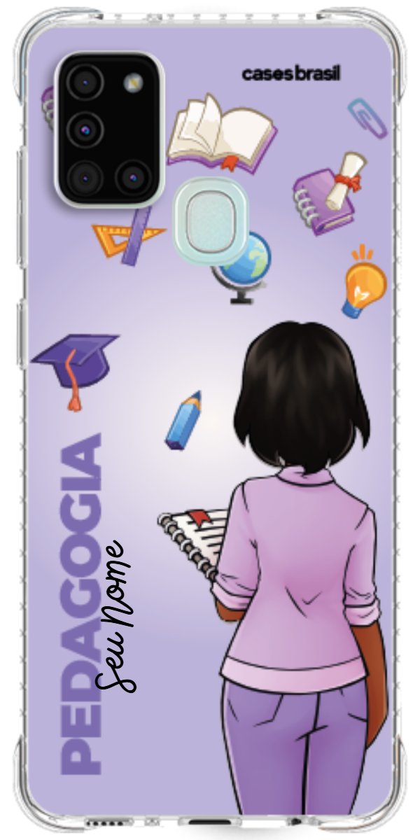 Capinha para celular Pedagogia - Boneca Profissão Com Fundo