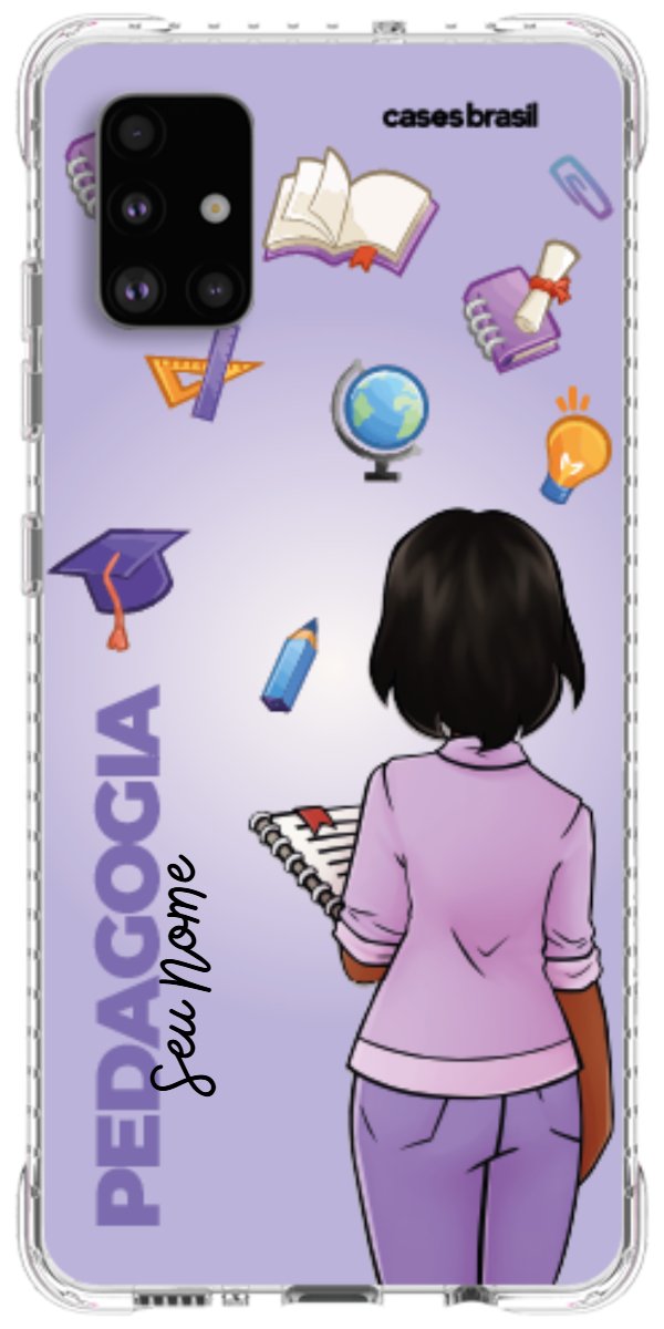 Capinha para celular Pedagogia - Boneca Profissão Com Fundo