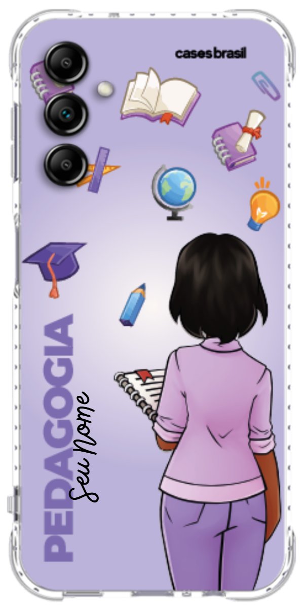 Capinha para celular Pedagogia - Boneca Profissão Com Fundo