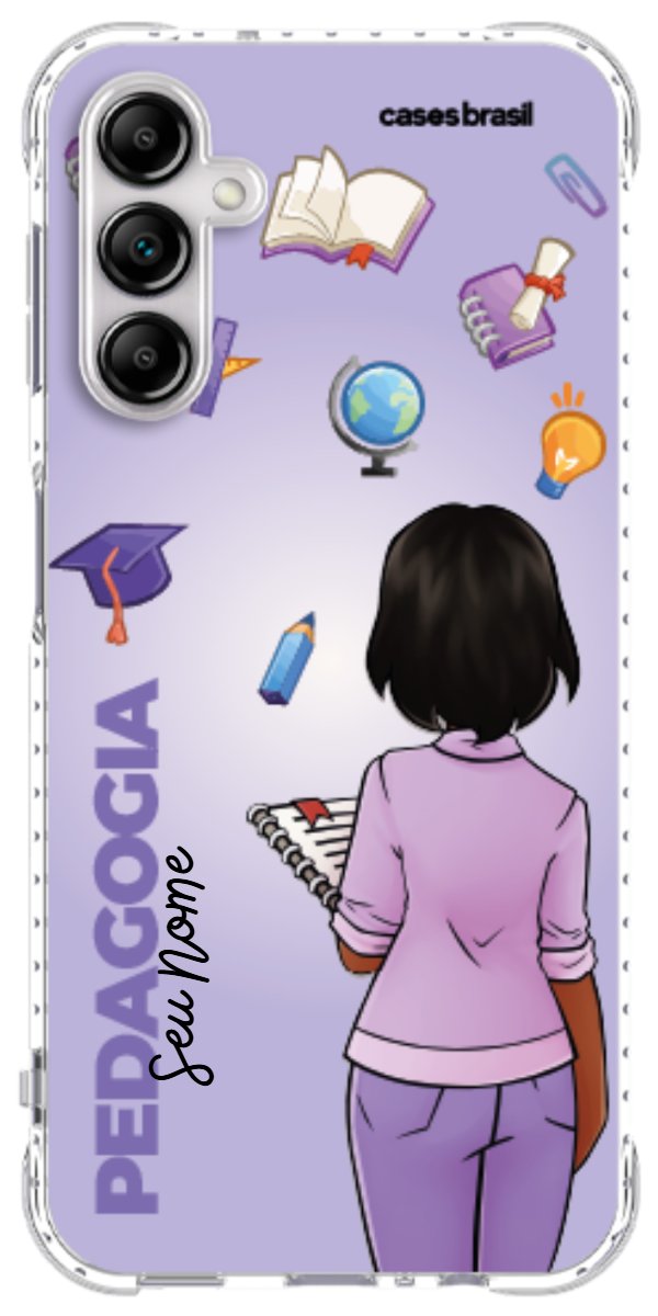 Capinha para celular Pedagogia - Boneca Profissão Com Fundo