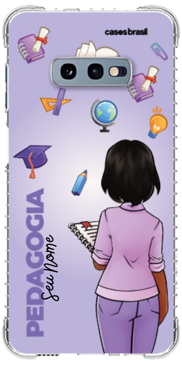 Capinha para celular Pedagogia - Boneca Profissão Com Fundo