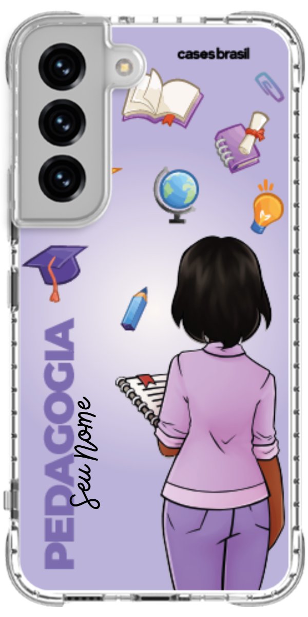 Capinha para celular Pedagogia - Boneca Profissão Com Fundo