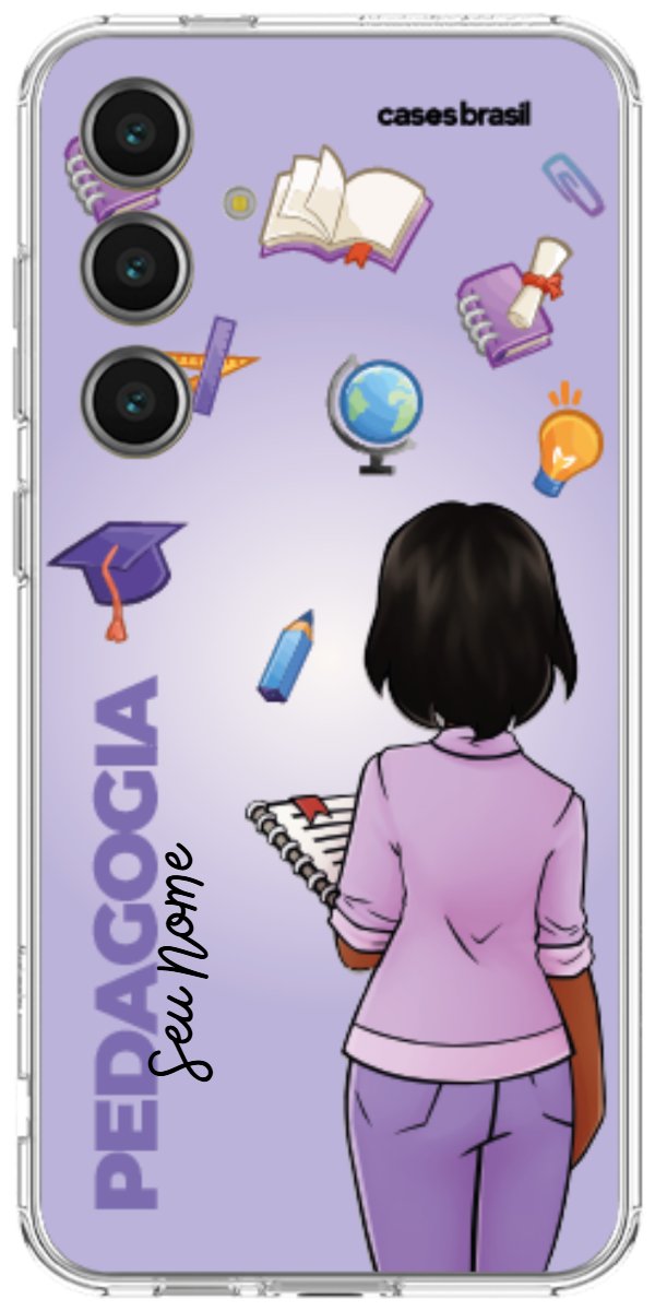 Capinha para celular Pedagogia - Boneca Profissão Com Fundo