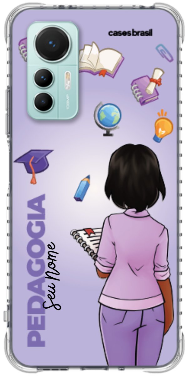 Capinha para celular Pedagogia - Boneca Profissão Com Fundo