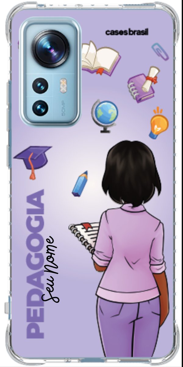Capinha para celular Pedagogia - Boneca Profissão Com Fundo