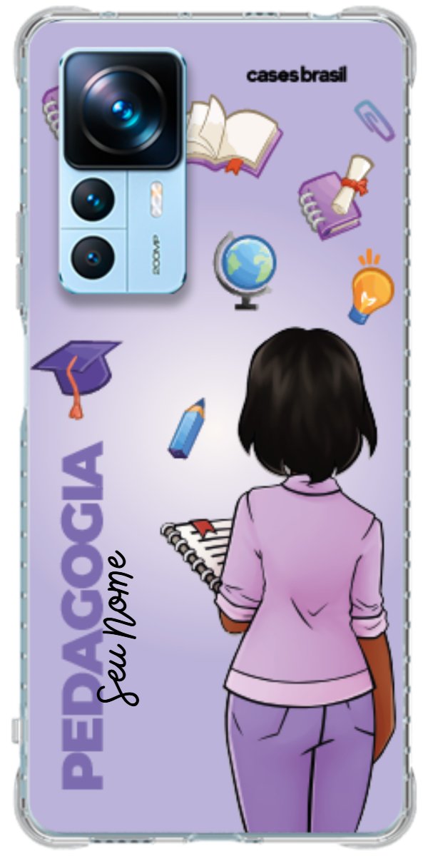 Capinha para celular Pedagogia - Boneca Profissão Com Fundo
