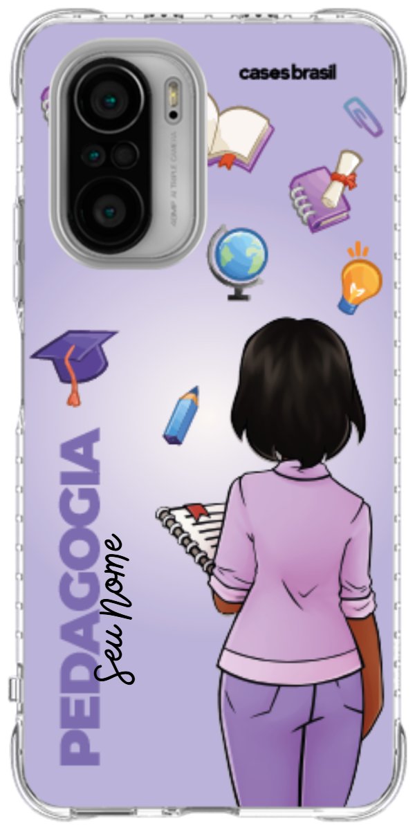 Capinha para celular Pedagogia - Boneca Profissão Com Fundo