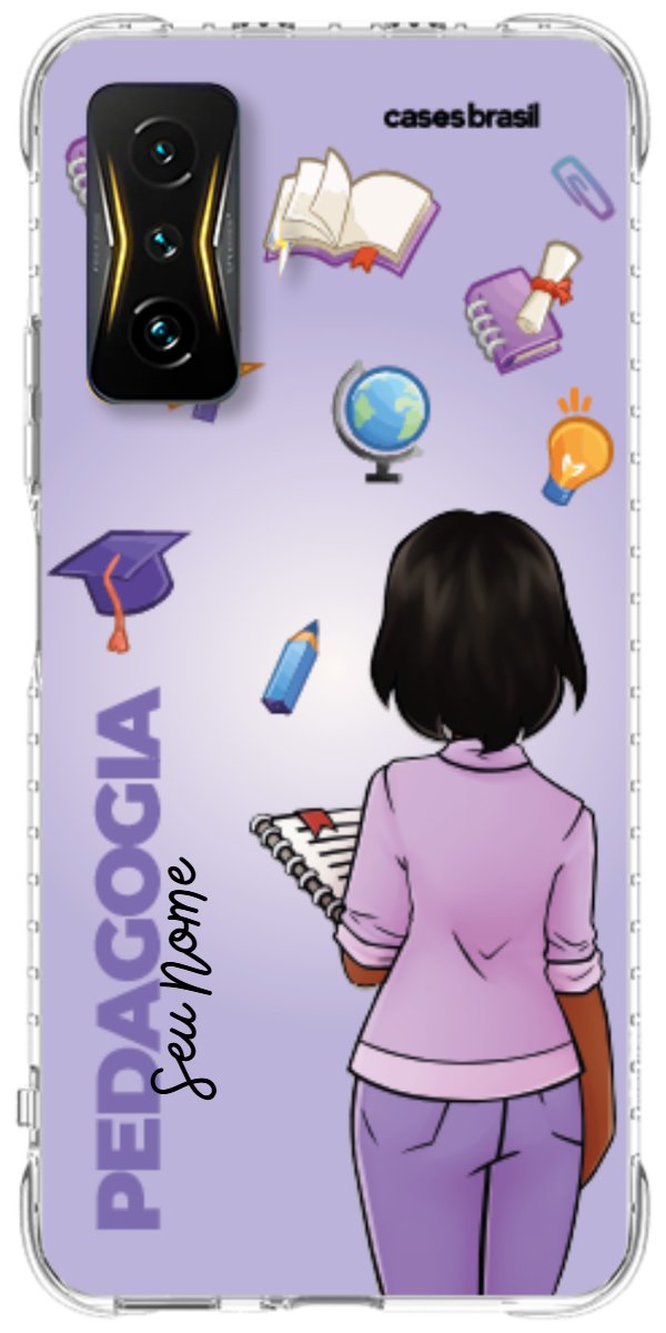 Capinha para celular Pedagogia - Boneca Profissão Com Fundo