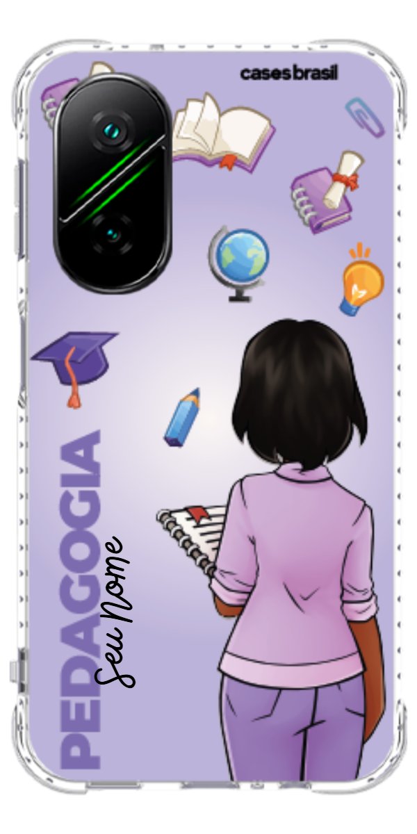 Capinha para celular Pedagogia - Boneca Profissão Com Fundo