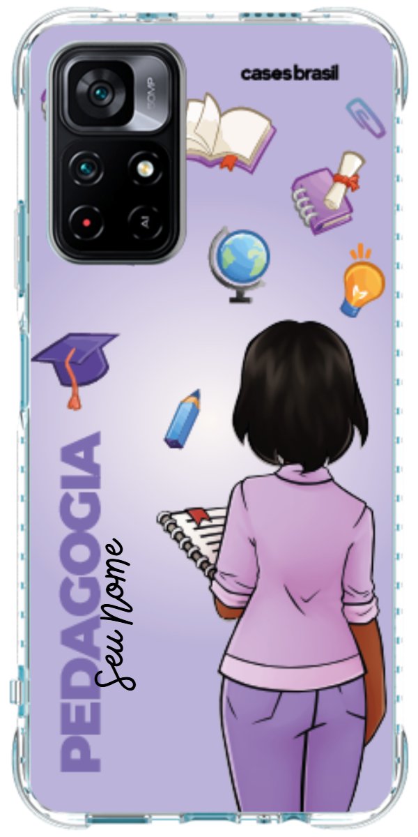 Capinha para celular Pedagogia - Boneca Profissão Com Fundo