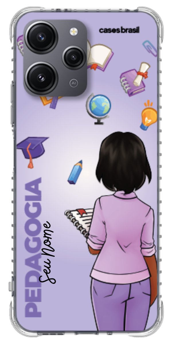 Capinha para celular Pedagogia - Boneca Profissão Com Fundo