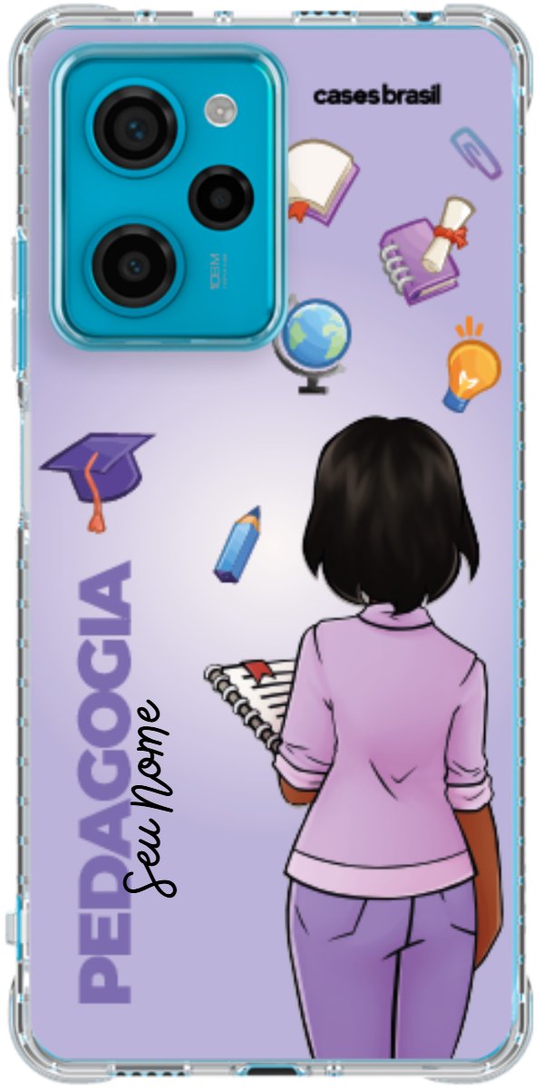 Capinha para celular Pedagogia - Boneca Profissão Com Fundo