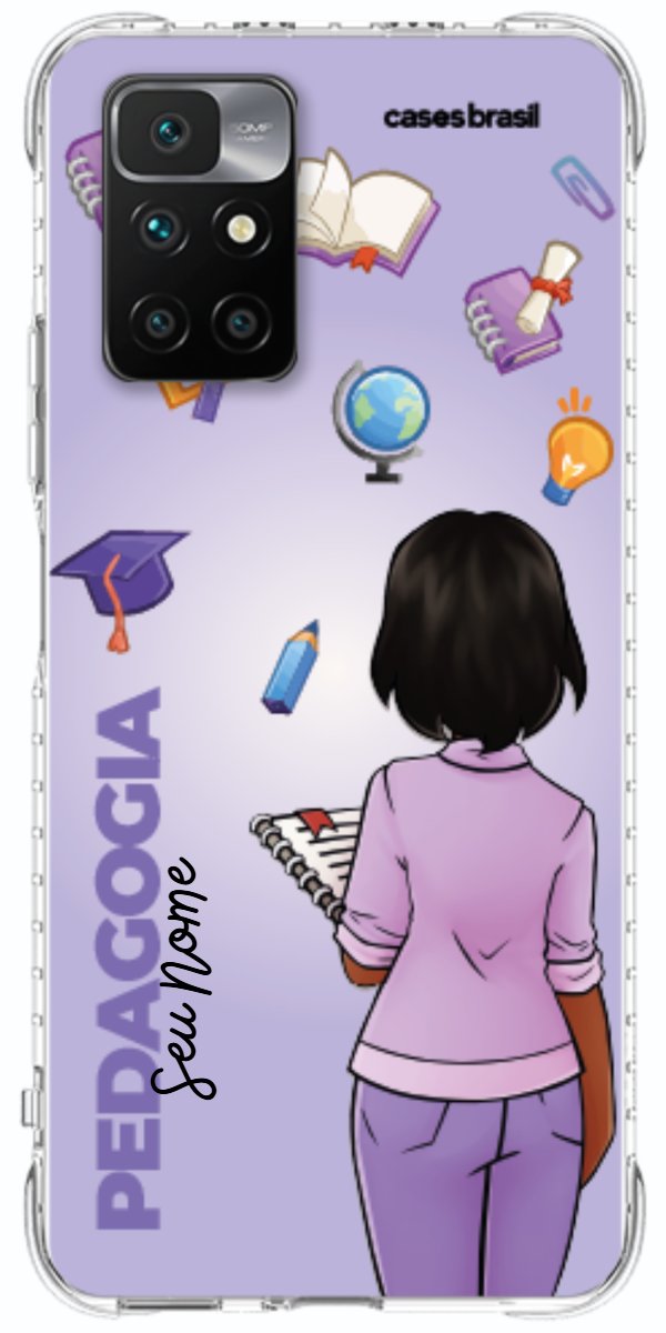 Capinha para celular Pedagogia - Boneca Profissão Com Fundo