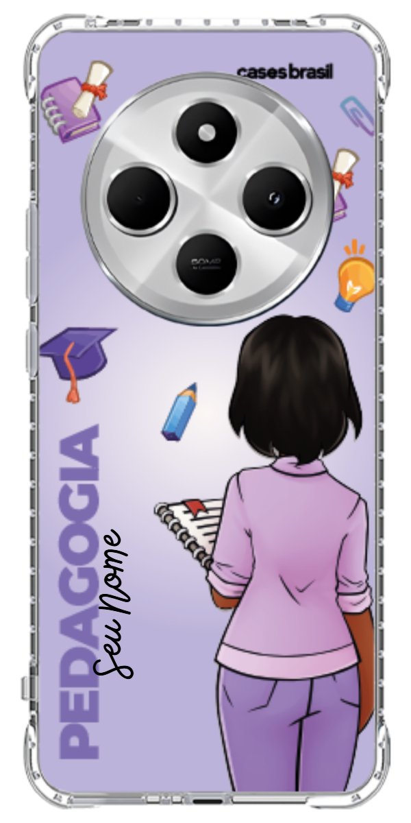 Capinha para celular Pedagogia - Boneca Profissão Com Fundo