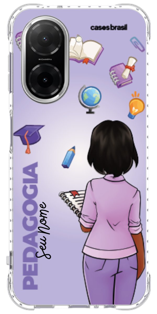 Capinha para celular Pedagogia - Boneca Profissão Com Fundo