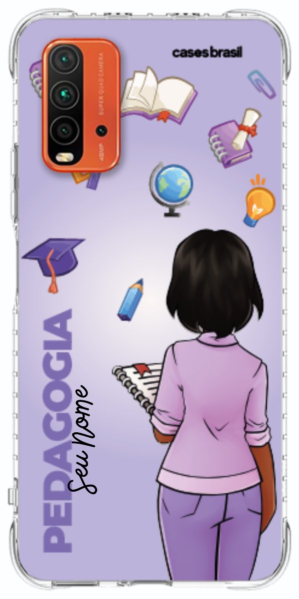 Capinha para celular Pedagogia - Boneca Profissão Com Fundo