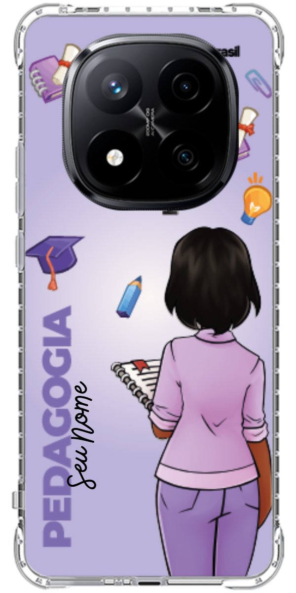 Capinha para celular Pedagogia - Boneca Profissão Com Fundo