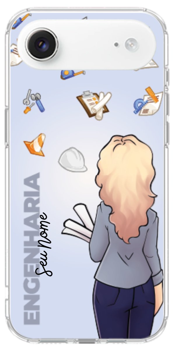 Capinha para Celular Engenharia - Boneca Profissão Com Fundo