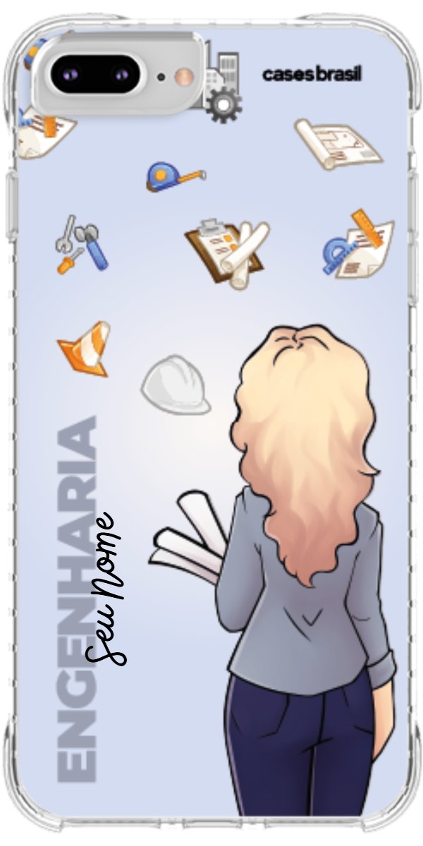 Capinha para Celular Engenharia - Boneca Profissão Com Fundo