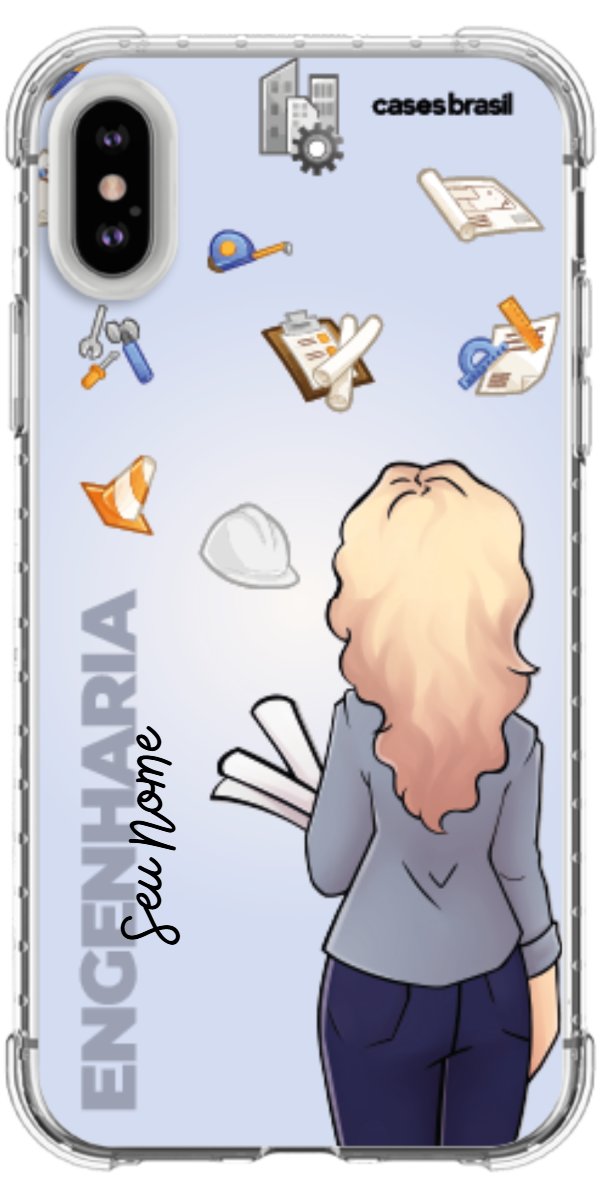 Capinha para Celular Engenharia - Boneca Profissão Com Fundo